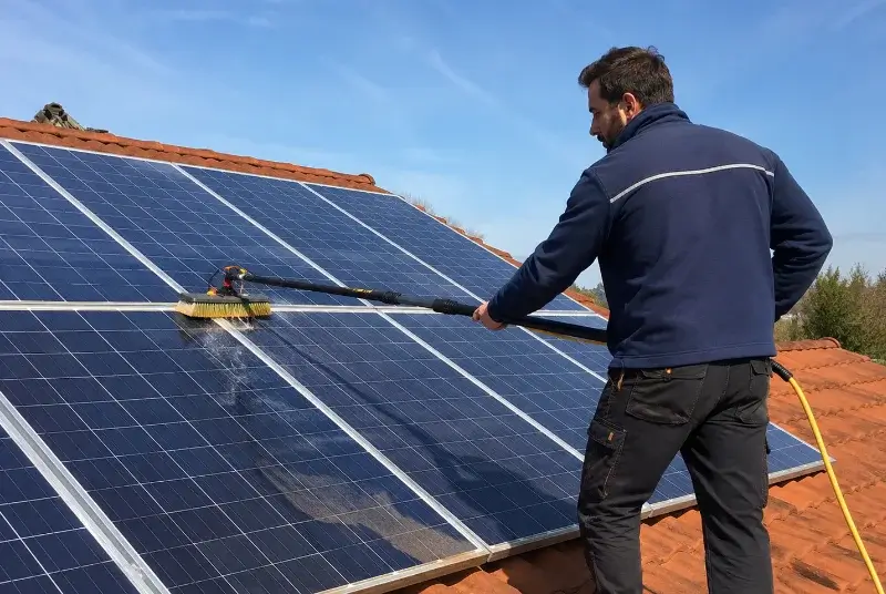 Nettoyage et entretien de panneaux solaires à Ramous